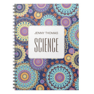 Carnet Classe de Motif simple moderne Chic Navy Bleu