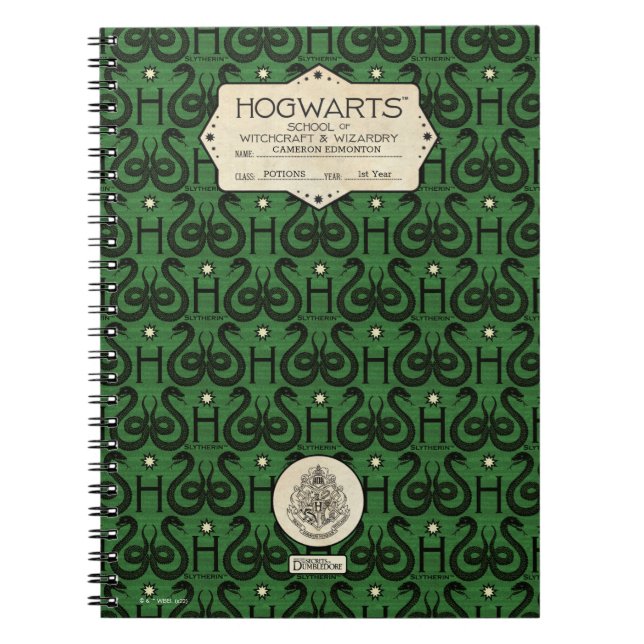 Carnet Classe HOGWARTS™ SLYTHERIN™ (Devant)