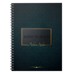 Carnet Classé turquoise Elégant géométrique Professional