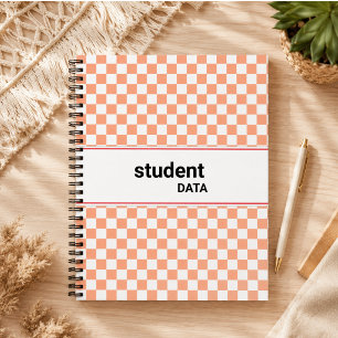Carnet Classeur à carreaux Boho Tendance de rentrée sco