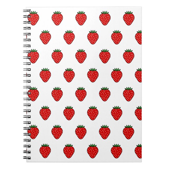 Carnet classique aux fraises (Devant)