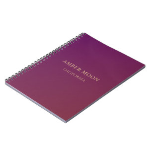Carnet Classique Elégant Professionnel Bourgogne Couleur 