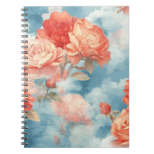 Carnet Classiques - Roses roses angéliques et rouges dans