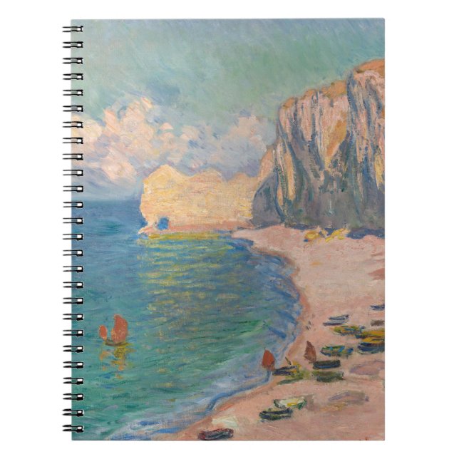 Carnet Claude Monet - Etretat : Plage et Falaise d'Amont (Devant)