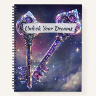 Carnet Clé de cristal mystique