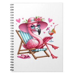 Carnet Clipart de Flamant rose mignonne