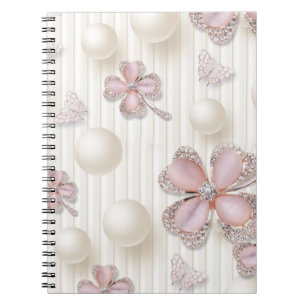 Carnet Clovers à 4 feuilles de diamant rose