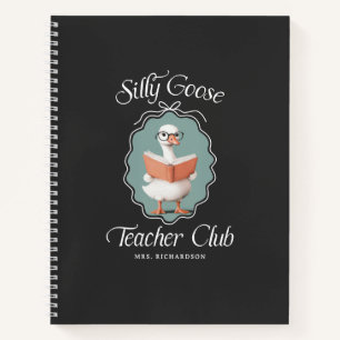 Carnet Club d'enseignant d'oie d'oie douce personnalisée