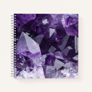 Carnet Cluster de cristal de guérison d'améthyste