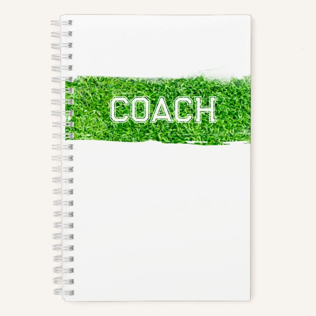 Carnet COACH Herbe Turf Sports modernes (Recto)