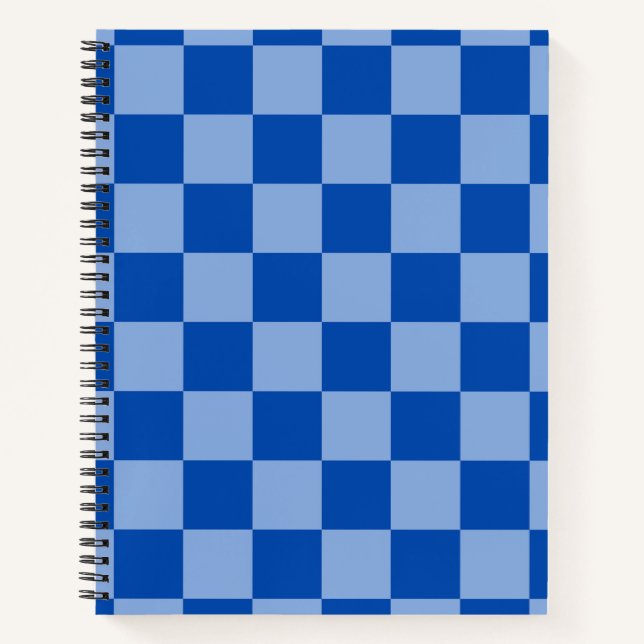 Carnet Cobalt Blue Checkerboard (Devant)