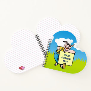 Carnet Cochon avec panneau