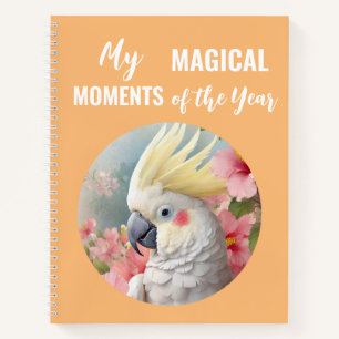 Carnet Cockatoo oiseau Moments Magiques Nom Personnalisé