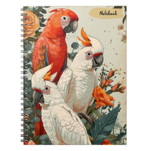 Carnet Cockatoos vintage