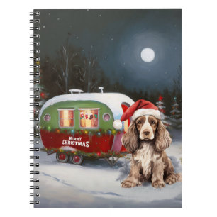 Carnet Cocker d'hiver Spaniel Caravan Christmas Adventure