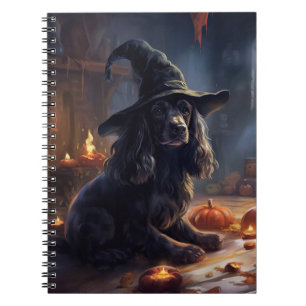 Carnet Cocker Spaniel Citrouilles Halloween effrayant