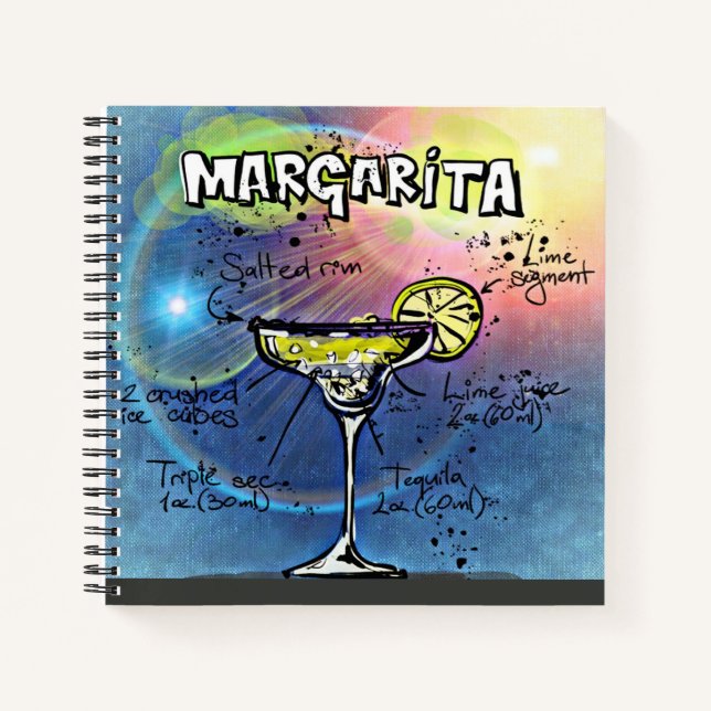 Carnet Cocktail Margarita (#9 sur 12 jeux de recettes de  (Devant)