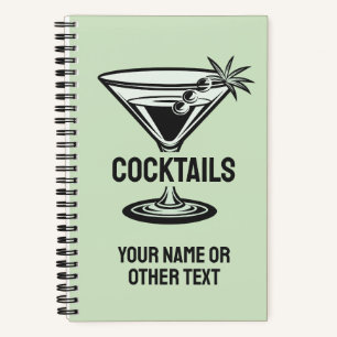 Carnet Cocktail texte personnalisé