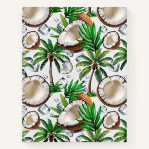 Carnet Cocotier Palm Tree Tropical Motif Design