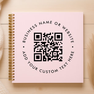 Carnet Code QR Blush Pink Feminine Business Promotion