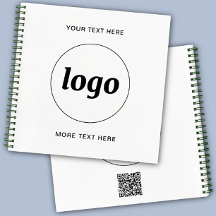 Carnet Code QR de texte de logo simple Promotion commerci