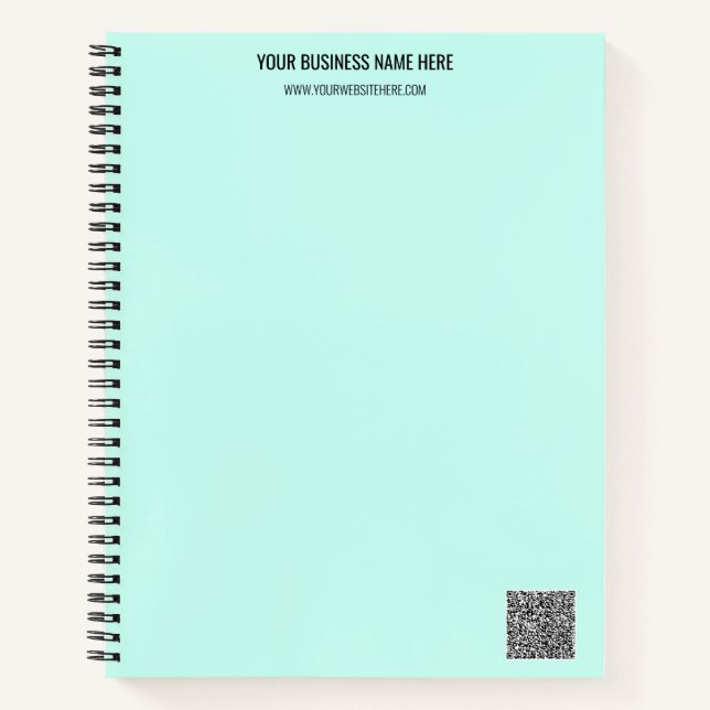 Carnet Code QR et texte personnalisé professionnel person (Devant)
