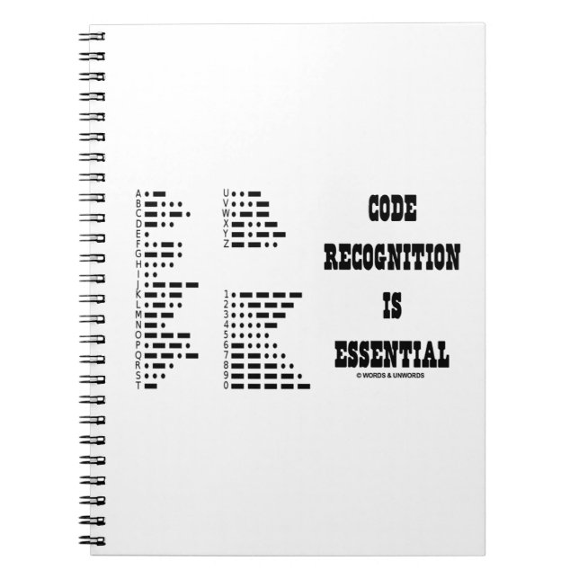 Carnet Code Recognition Is Essential (Code Morse) (Devant)
