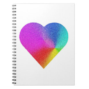 Carnet Coeur arc-en-ciel