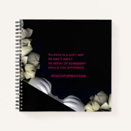Carnet "Coeur blanc en noir de la lune" & Silence