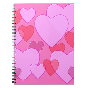 Carnet Coeur brillant Valentine arrière - plan rose