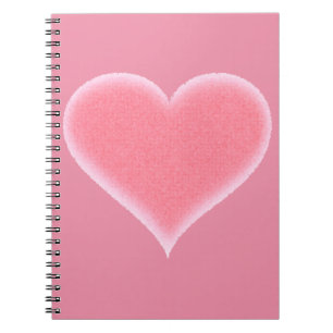 Carnet Coeur brouillé rose personnalisable