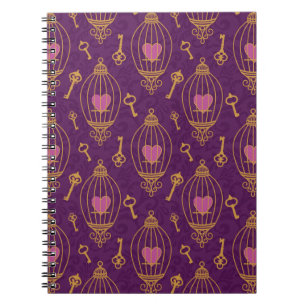Carnet Coeur-clé-motif