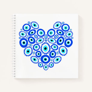 Carnet Coeur d'amour yeux grecs