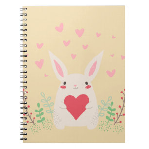 Carnet Coeur de lapin mignon valentine