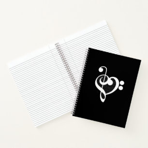 Carnet Cœur de musique - J'aime la musique