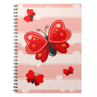 Carnet coeur de papillon