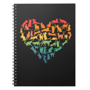 Carnet Coeur des chats Amoureux de les chats animaux colo