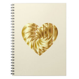 Carnet Coeur d'or (forme d'or de l'amour)