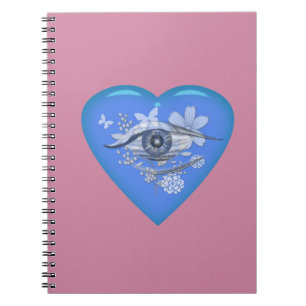 Carnet Coeur floral mystique de l'oeil