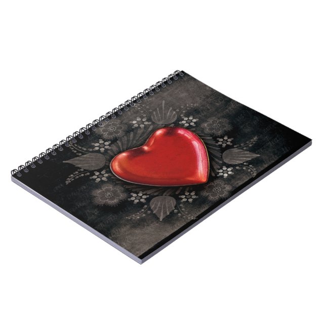 Carnet Coeur floral romantique Valentine Love (Côté gauche)