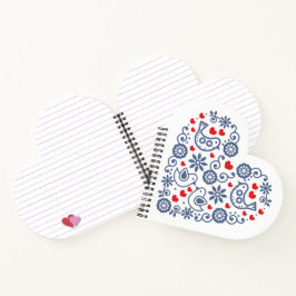 Carnet Coeur folklorique slovaque