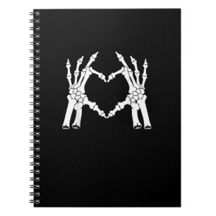 Carnet Coeur - Halloween Squelette main