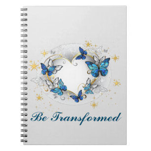 Carnet Cœur personnalisé avec papillons Morpho