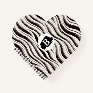 Carnet Coeur personnalisé Zebra Stripe