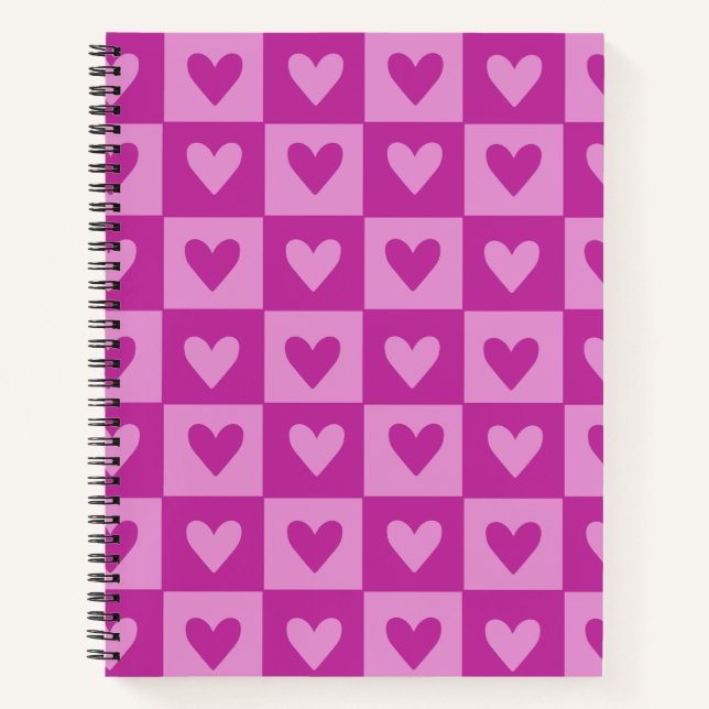 Carnet Coeur rose de tableau de bord (Devant)