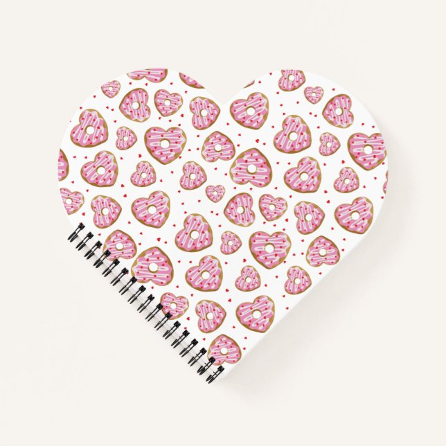 Carnet Coeur rose mignon Cookies (Devant)
