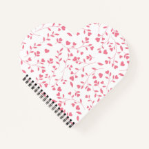 Cœur Rose Romantique Vignes Motif Blanc
