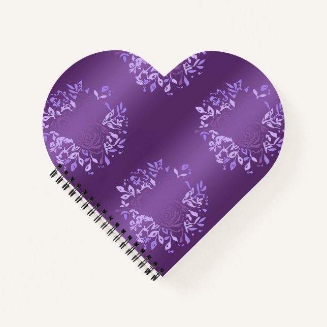 Carnet Coeur Rose violet (Devant)