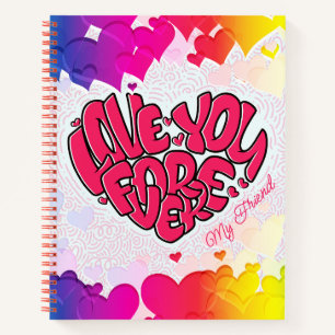 Carnet Coeur rouge avec mot Amour Vous pour toujours Vale