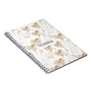 Carnet Coeurs Boho de crème Brown